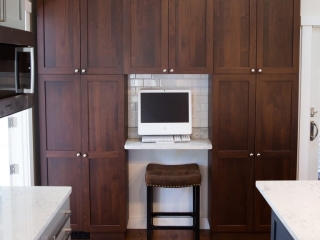 Floor-to-Ceiling Walnut Storage