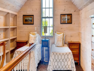 New third floor interior with pickled pine walls and ceiling