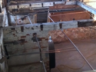 Looking down into the basement