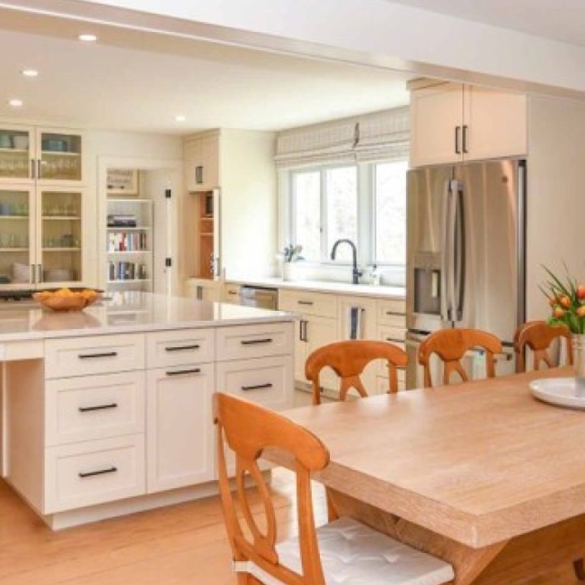 Completed Kitchen. Large, Open Space with Floors patched and refinished.