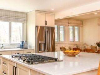 Large finished Kitchen and Dining Area combination replaces small Galley Kitchen. With all new windows. Large finished Kitchen and Dining Area combination replaces small Galley Kitchen. With all new windows.