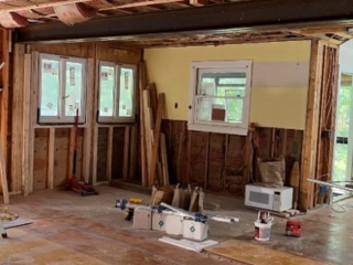 Temporary Wall removed and 900 lb./ 23’ Structural Beam Installed Temporary Wall removed and 900 lb./ 23’ Structural Beam Installed